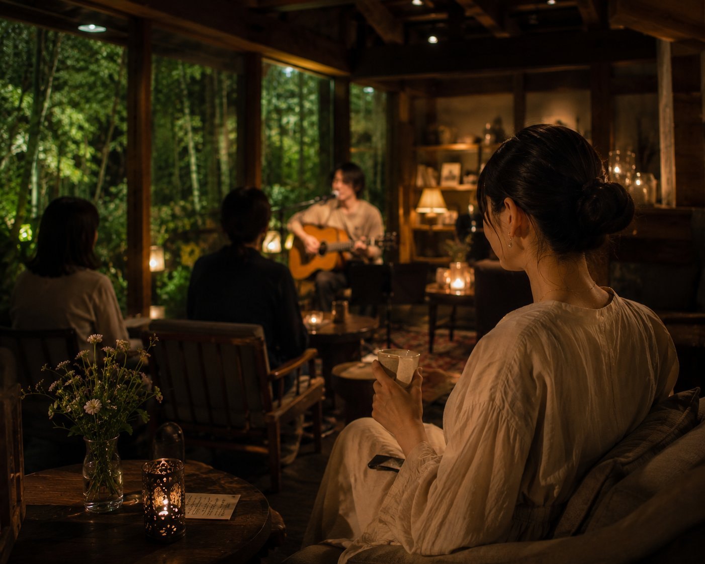 夜の弾き語り